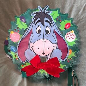 Eeyore Christmas Wreath loungefly crossbody bag!